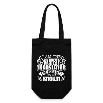 I Am The Okayest Translator - Gift Bag for Bottles - black - Front