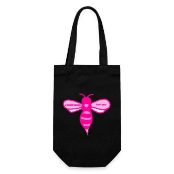Pink Bee - Gift Bag for Bottles - black - Front