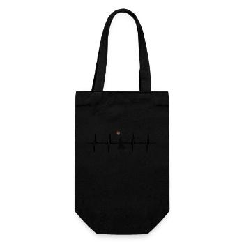 I love Basketball Heartbeat Pulse - Fitness Design - Geschenkbeutel für Flaschen - Schwarz - Vorne