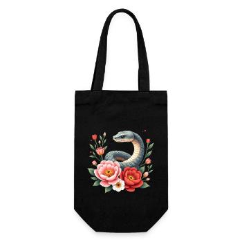 Happy New Year 2025 - Snake - Gift Bag for Bottles - black - Front