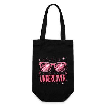Lustige Sonnenbrille und Undercover Speech Kostüm - Geschenkbeutel für Flaschen - Schwarz - Vorne