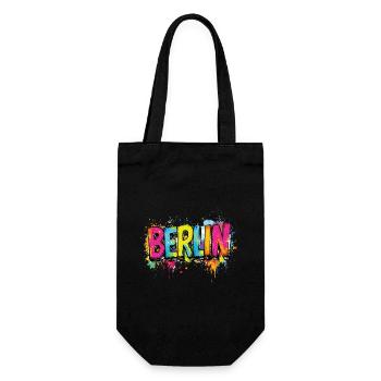 Berlin Graffiti Font Street Art Urban Style - Gift Bag for Bottles - black - Front