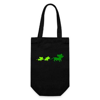 Souris Famille Maman Papa 2 Enfants Maman Silhouette - Sac à bouteille - noir - Devant