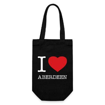 I LOVE ABERDEEN - Geschenkbeutel für Flaschen - Schwarz - Vorne