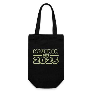 Maurer 2025 - Geschenkbeutel für Flaschen - Schwarz - Vorne