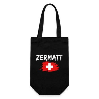 Zermatt Suisse Drapeau - Sac à bouteille - noir - Devant