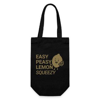 Easy Peasy Lemon Squeezy - Gift Bag for Bottles - black - Front