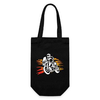 Biker Shirt Motorcyclist - Gift Bag for Bottles - black - Front
