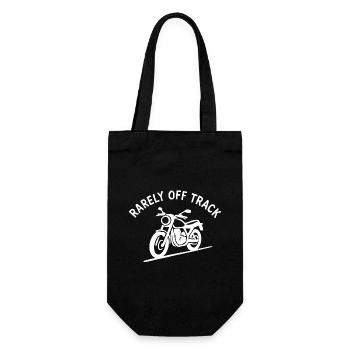 rarely off track motorcycle fan passion bike - Gift Bag for Bottles - black - Front