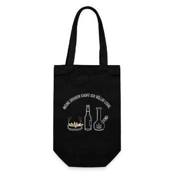 My drugs – completely legal! - Gift Bag for Bottles - black - Front