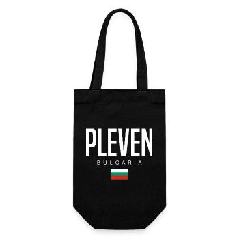 Pleven Bulgarien - Geschenkbeutel für Flaschen - Schwarz - Vorne
