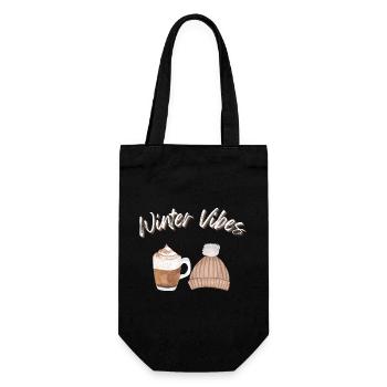 Winter Vibes Cold Season Tasse à chapeau - Sac à bouteille - noir - Devant