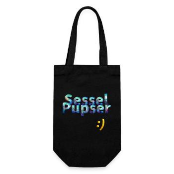 Armchair fart - Gift Bag for Bottles - black - Front