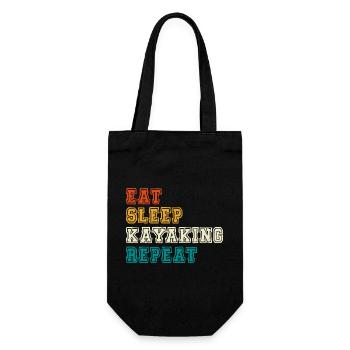 Eat Sleep Kayaking Repeat - Geschenkbeutel für Flaschen - Schwarz - Vorne
