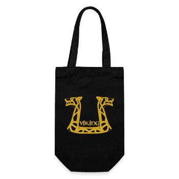 Golden Viking Dragon - Gift Bag for Bottles - black - Front