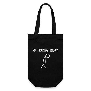 No trading today Stock Market Exchange Trader - Gift Bag for Bottles - black - Front