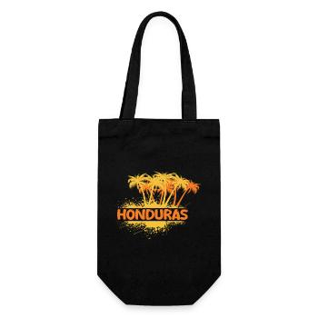 Geschenk für Honduras - Geschenkbeutel für Flaschen - Schwarz - Vorne