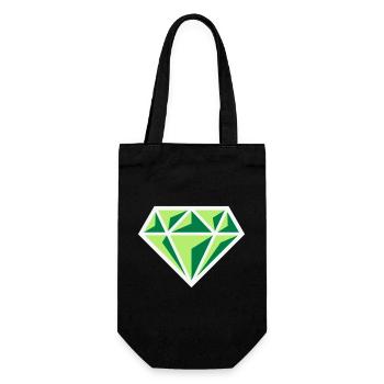 Diamant (pierre précieuse symbole brillant / NEG Gre 3C) - Sac à bouteille - noir - Devant