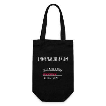 Innenarchitektin Student Beruf Ausbildung Design - Geschenkbeutel für Flaschen - Schwarz - Vorne