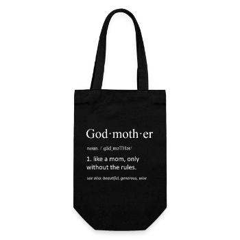 Patentante Lustig Definition Oma Muttertag - Geschenkbeutel für Flaschen - Schwarz - Vorne