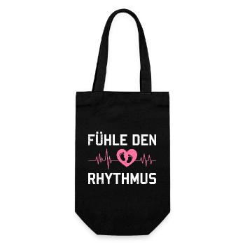 Expectant Mom FEEL THE RHYTHM Funny - Gift Bag for Bottles - black - Front