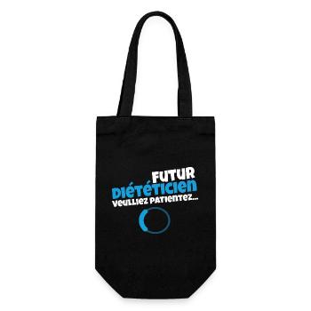 Futur diététicien – Veuillez patienter - Sac à bouteille - noir - Devant