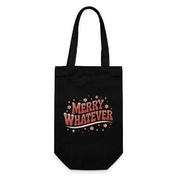Funny Christmas motif Christmas grouch - Gift Bag for Bottles - black - Front