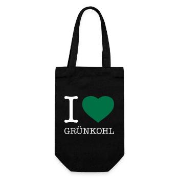 I love kale - Gift Bag for Bottles - black - Front