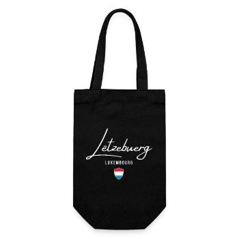 I love Luxembourg, born in Luxembourg - Gift Bag for Bottles - black - Front