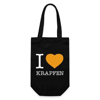 I love doughnuts - Gift Bag for Bottles - black - Front