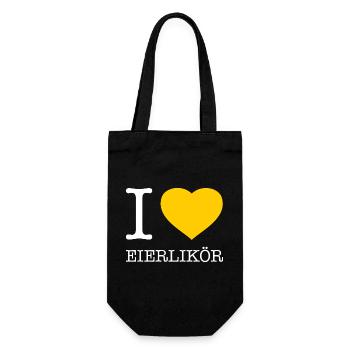 I love eggnog - Gift Bag for Bottles - black - Front