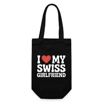 J’adore ma petite amie suisse, la Saint-Valentin suisse - Sac à bouteille - noir - Devant