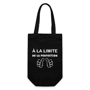 On the edge of perfection Sarcastic humor - Gift Bag for Bottles - black - Front
