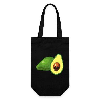 Avocado-Schädel - Geschenkbeutel für Flaschen - Schwarz - Vorne