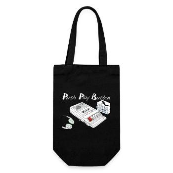 Vintage Music Theme - Gift Bag for Bottles - black - Front