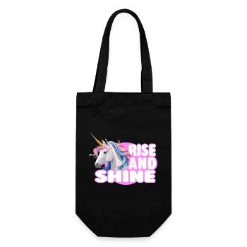Debout et Brille - Licorne Magique - Sac à bouteille - noir - Devant