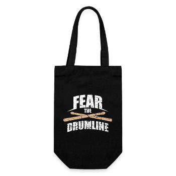 Fear The Drum Line Vintage Drumsticks Music Design - Geschenkbeutel für Flaschen - Schwarz - Vorne