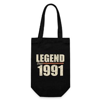Jubiläum 1991 | Legende seit 1991 - Geschenkbeutel für Flaschen - Schwarz - Vorne