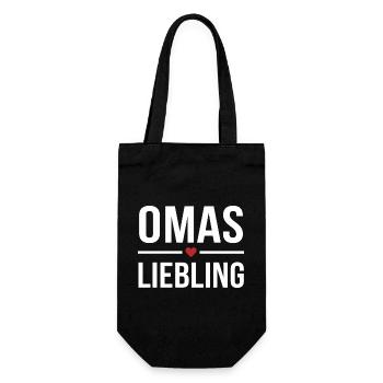 Omas Liebling German Grandma Favorite Gift - Gift Bag for Bottles - black - Front