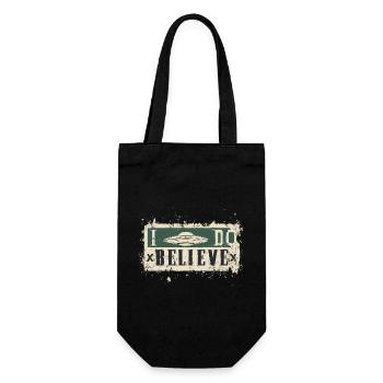 I believe in UFOs - Gift Bag for Bottles - black - Front