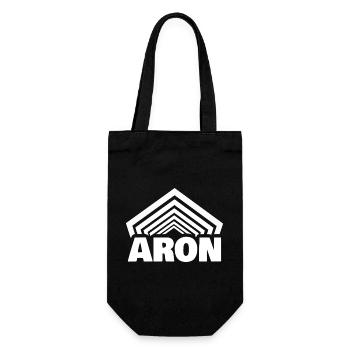 Vorname Aron - Geschenkbeutel für Flaschen - Schwarz - Vorne