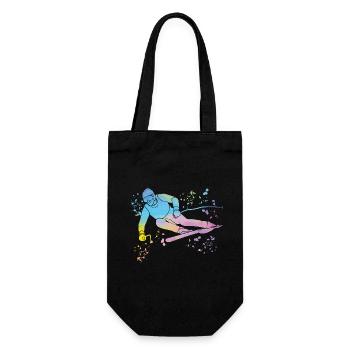 Alpine skiing Winter sports Nordic skiing - Gift Bag for Bottles - black - Front