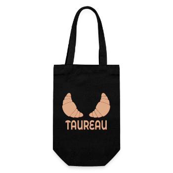 Taurus Birthday Croissants - Gift Bag for Bottles - black - Front