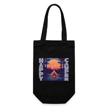 Happy Camper - Gift Bag for Bottles - black - Front