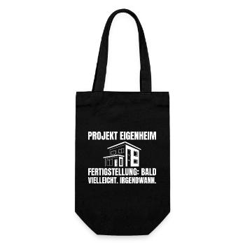 House Building Project Own Home Humor Builder - Gift Bag for Bottles - black - Front