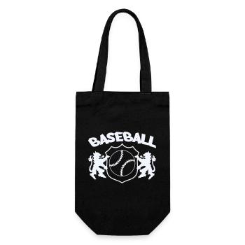 Baseball Crest - Gift Bag for Bottles - black - Front