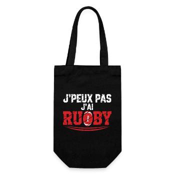 I can't I have rugby - Gift Bag for Bottles - black - Front