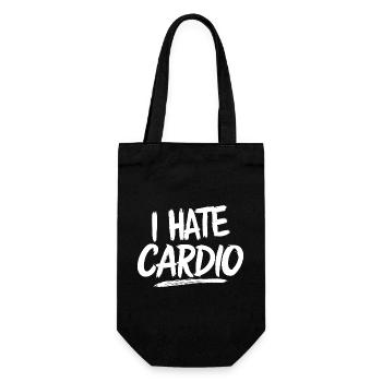 I Hate Cardio Gym Gym Fun Aerobics - Gift Bag for Bottles - black - Front