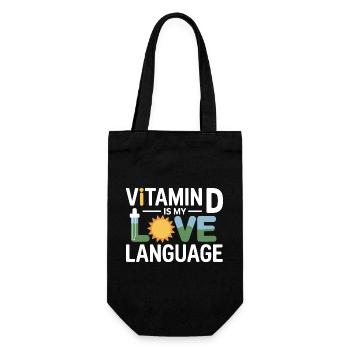 Naturopath Vitamin D Love Language Professional  - Gift Bag for Bottles - black - Front