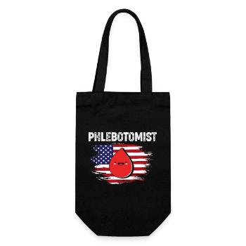 Nurse Caregiver Blood Sampling Phlebotomist - Gift Bag for Bottles - black - Front